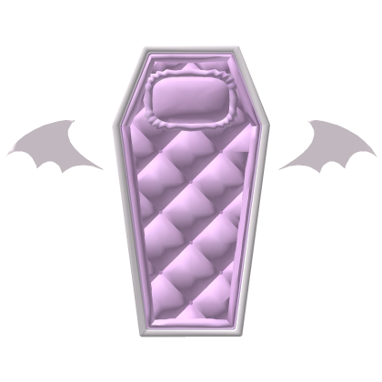 Bat Goth Vampire Doll Coffin Bed - White Purple Roblox item