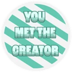 You Met the Creator! Roblox badge thumbnail