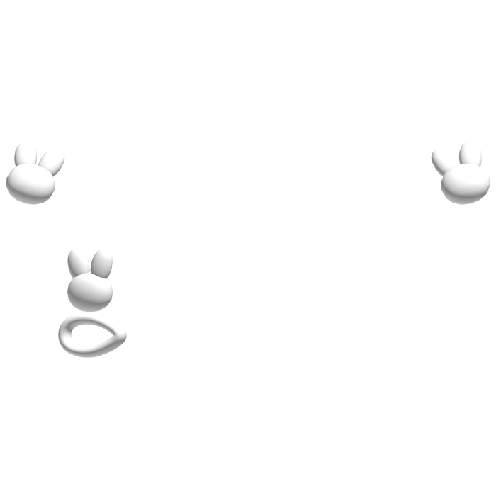 cute bunny hairclips ♡