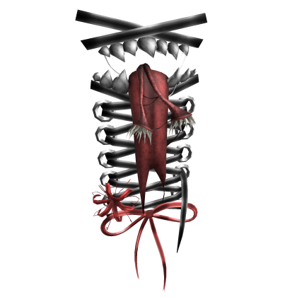 Black Red Creepycore Front Monster Stitches