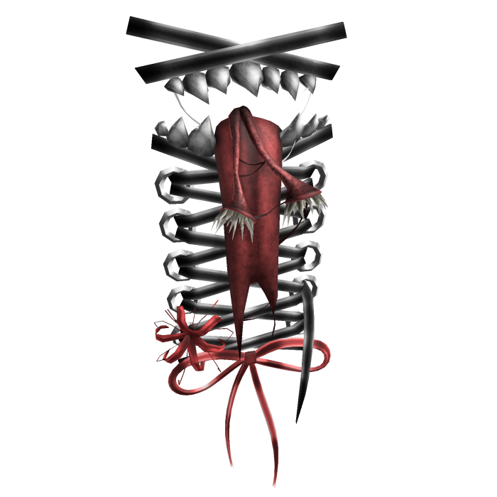 Black Red Creepycore Front Monster Stitches