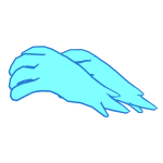 Spirit Hand Blue Transparent
