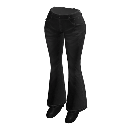 🍀Y2K Flare Pants with Heels(Black)