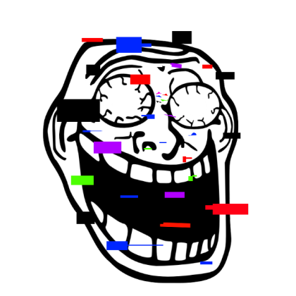 Pibby corrupted troll face Roblox decal