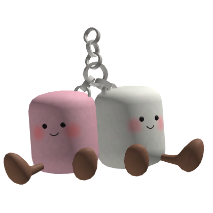 ♡ fluffy jellycat marshmallow plushie keychain Roblox item