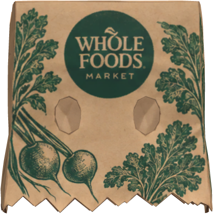 Whole Foods Paper Bag Over Head