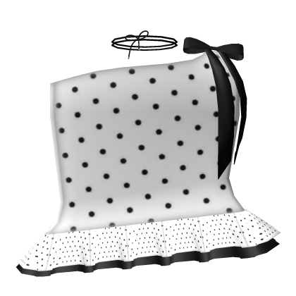 ♡ Cute white polka dot kawaii dress Roblox item