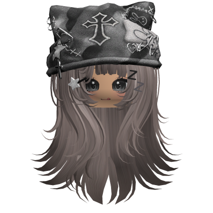 Ash Cross Beret Emo Girl Hair