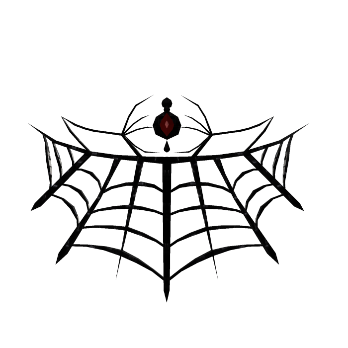 Red Spider Web Empress Veil