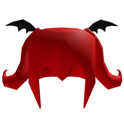 Low Poly Bat Wings Red Hair