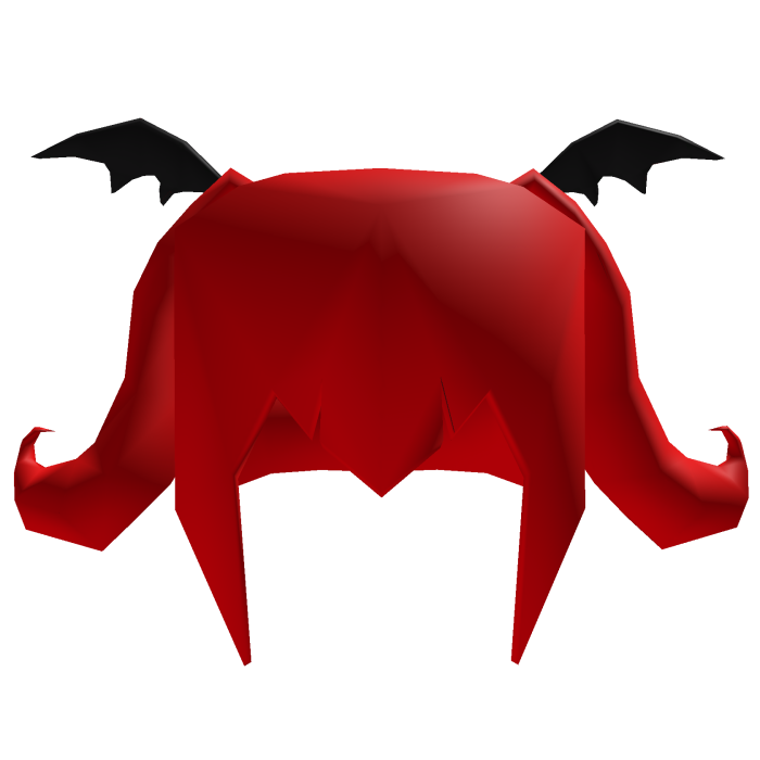 Low Poly Bat Wings Red Hair