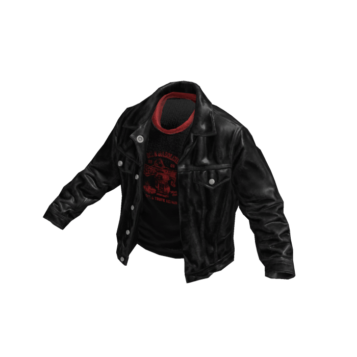 Black Rockstar Jacket w/ Graphic Tee