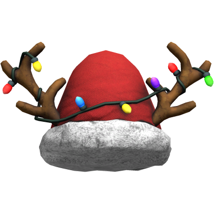 Santa Hat With Reindeer Lights