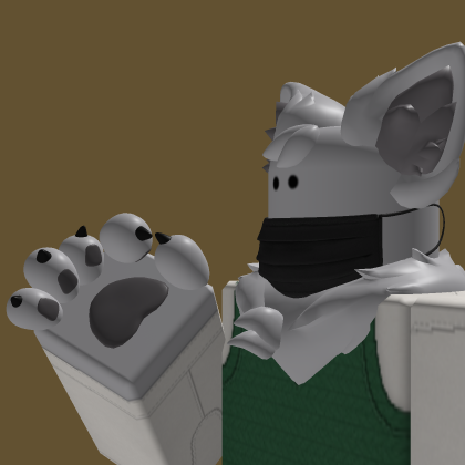 Furry Dummy with paws, hand paws and fingers (rig)