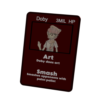 Doby Scornish Trading Card = WELCOME HOME OC = thumbnail