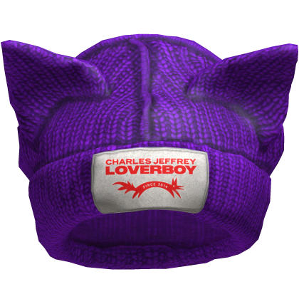 Purple Bunny Ears Beanie