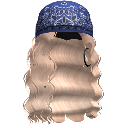 Crimped Waves W/ Boho Bandana Blonde V3 Roblox item