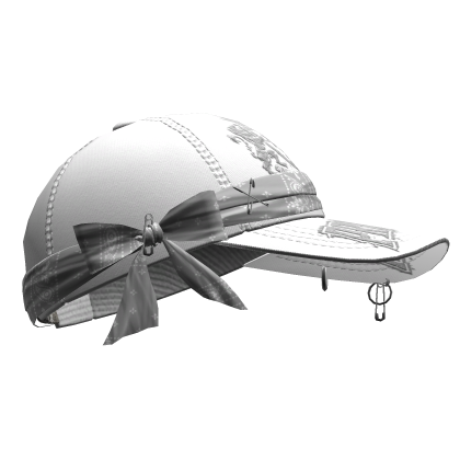 Y2k Tilted Bandana Cap White