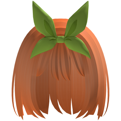 Yotsuba Nakano Cute Orange Bob with Green Bow 