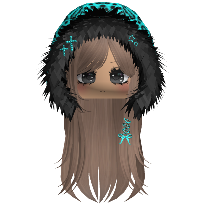 Cyan Leopard Hood Girl Milktea