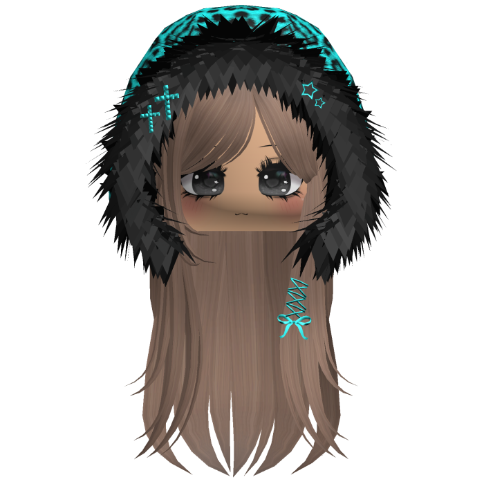 Cyan Leopard Hood Girl Milktea