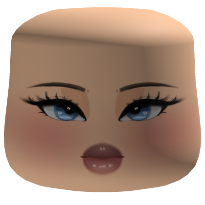 Pretty Soft Makeup Glam Cheeks Face W/ Blue Eyes