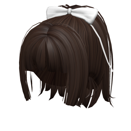 Super Cute Hime Cut Ponytail - Brown Roblox item