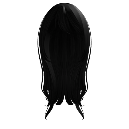 long wavy jellyfish princess hair in black Roblox item
