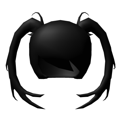Low Poly Curved Pigtails Black Roblox item