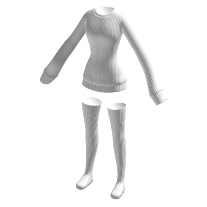 Oversized White Sweater w/ Socks thumbnail