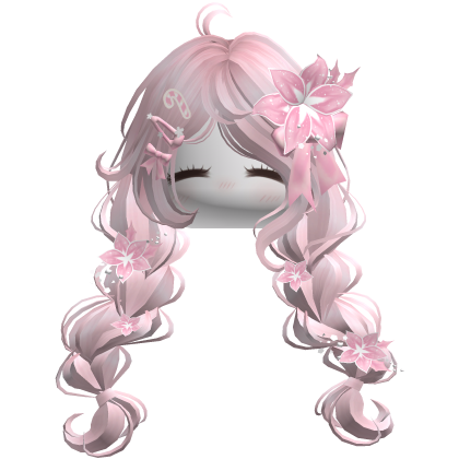 ♡ Christmas Preppy Flower Braids (Pink)