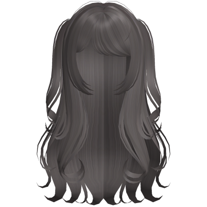 adorable wispy curly pigtails hair in ash brown