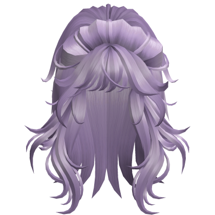 Long Half Up Layered Hair - Lavender
