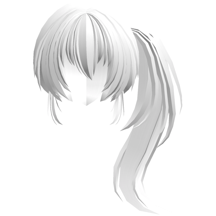 fluffy moe anime long side pony white