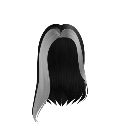 Popular Girl Black & White Hair Roblox item