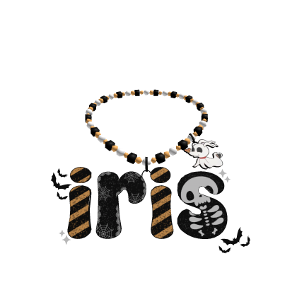 iris beaded necklace