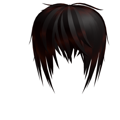 Dark Red emo vkei messy anime hair Roblox item