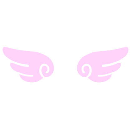 ♡ Cute Glowing Angel Chibi Wings Pink