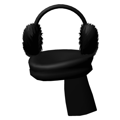 Black Earmuffs Scarf