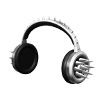 Platinum Spiked Headphones