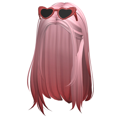 Berry It-Girl Valentines Hair w/ Heart Glasses Roblox item