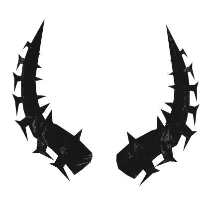 [ANIMATED] Pure Black Glitch Spiked Horns