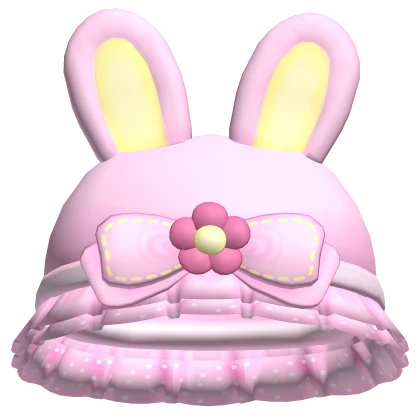 ♡ pink mezzo piano bunny bucket hat Roblox item render