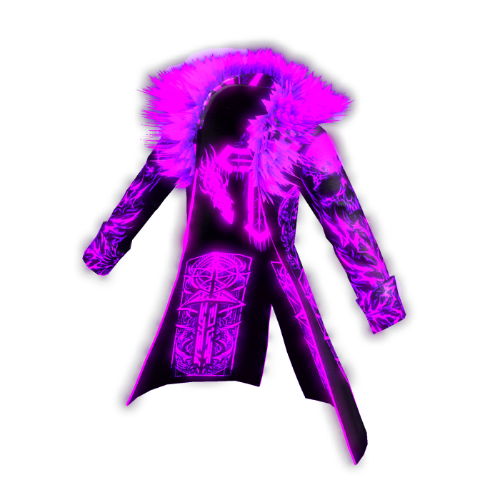 Special Editon Purple glowing fur Vampire Coat