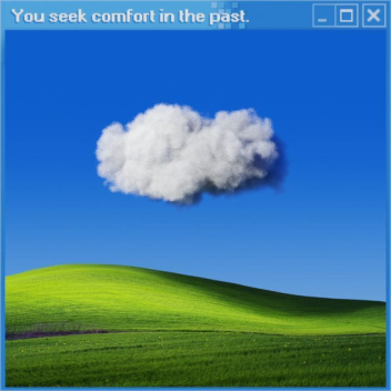 A Bliss game (the windows xp background)