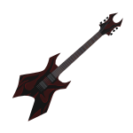 Black Flames Warlock Guitar