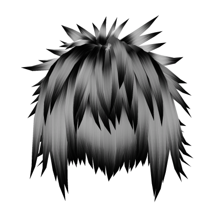 Shaggy Spiky Emo Black & White Hair Roblox item