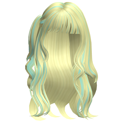 Soft Cutesy Wavy Hair W Fringe Bangs Aqua Roblox NoFilter