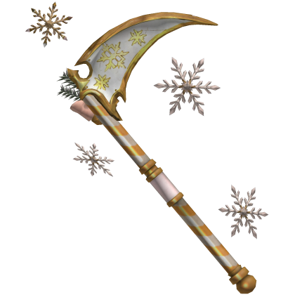White Gold Christmas Snowflake Scythe