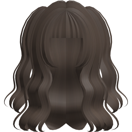🐾 sweet long curly doll pigtail hair dark brown